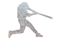 Baseball Player Swinging DXF File