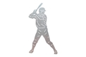 Baseball Player - Batter DXF File