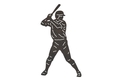 Baseball Player - Batter DXF File