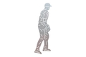 Baseball Player Defense DXF File