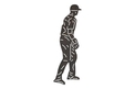 Baseball Player Defense DXF File