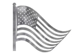 US Flag And Pole DXF File