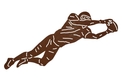 Diving Football Player DXF File