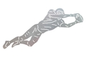 Diving Football Player DXF File