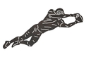 Diving Football Player DXF File