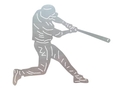 Baseball Player Swinging DXF File
