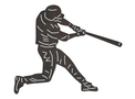 Baseball Player Swinging DXF File