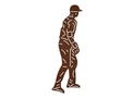Baseball Player Defense DXF File
