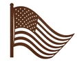 US Flag And Pole DXF File