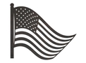 US Flag And Pole DXF File