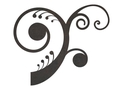 Multiple Swirl Floral DXF File