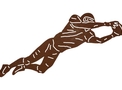 Diving Football Player DXF File