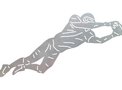 Diving Football Player DXF File